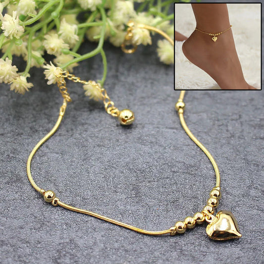The Allure of the Gothic Gold Heart Anklet at my Trend Fleur