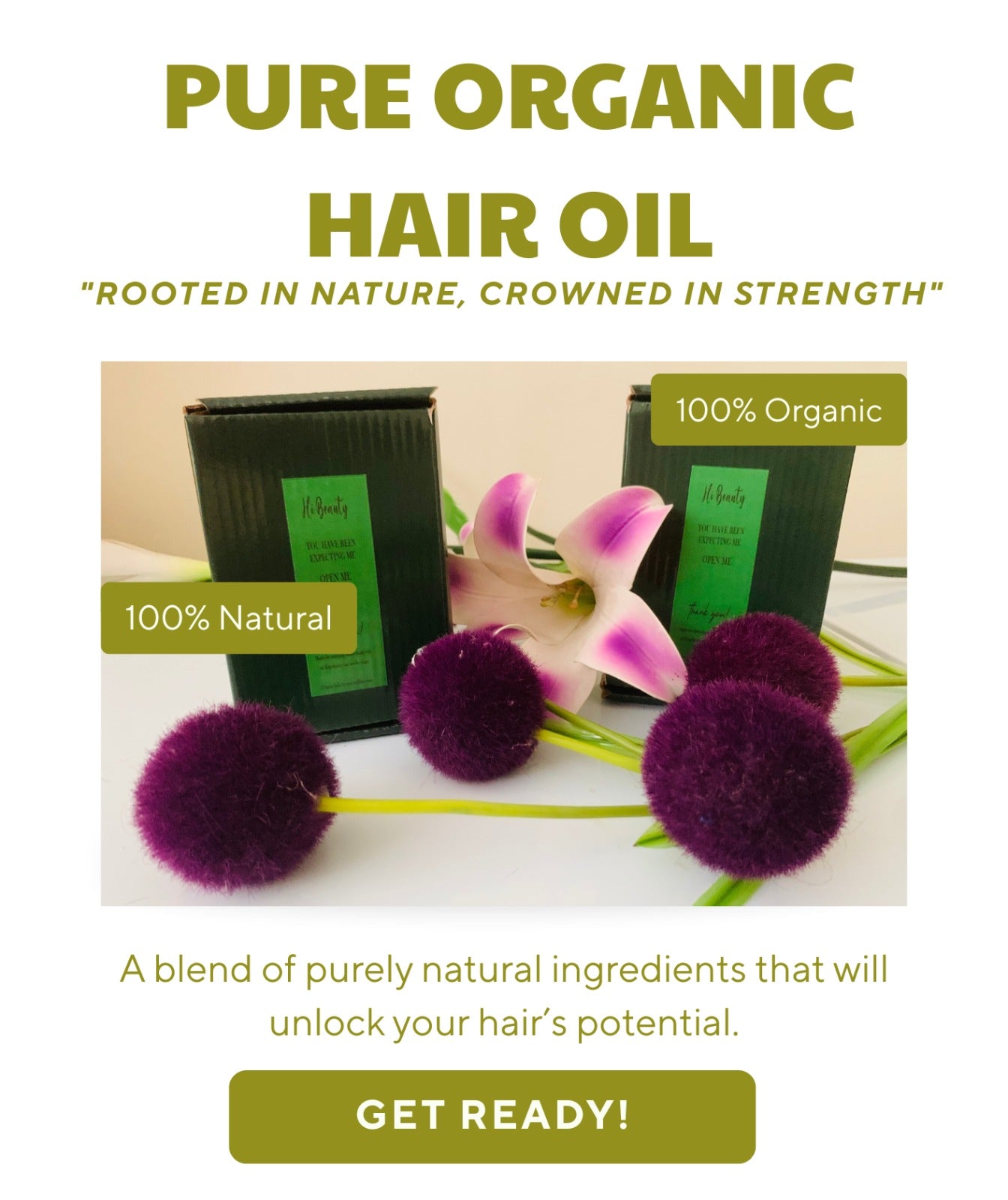 Pure Organic Hair Oil – 100% Natural Hair Care