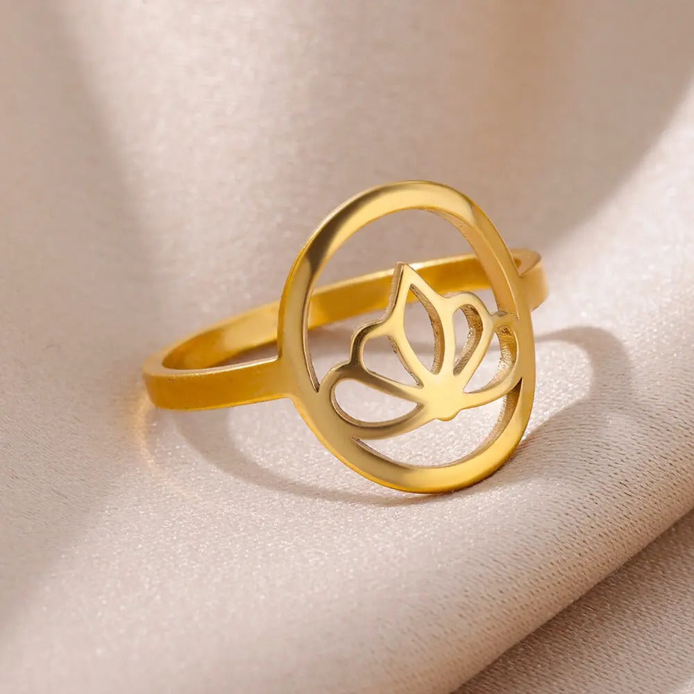 Gold Evil Eye Stainless Steel Ring for Women – Luxury Vintage Gift