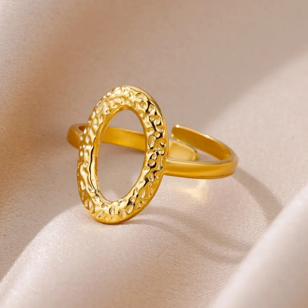 Gold Evil Eye Stainless Steel Ring for Women – Luxury Vintage Gift
